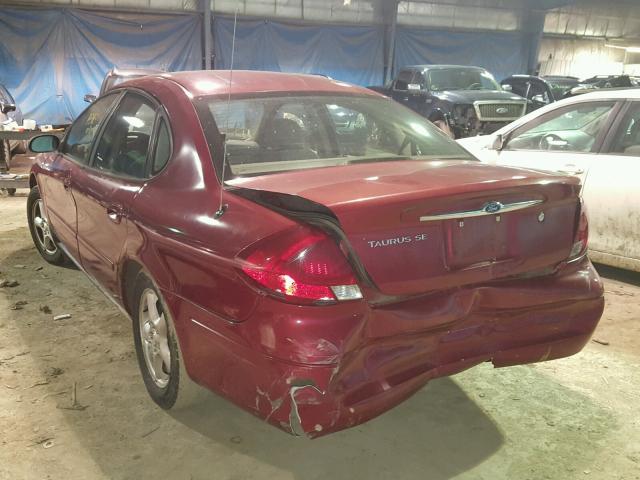 1FAHP53U73G125511 - 2003 FORD TAURUS SE RED photo 3