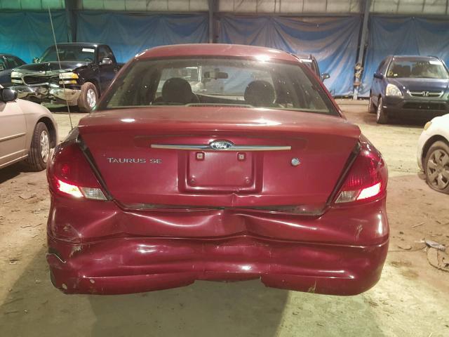 1FAHP53U73G125511 - 2003 FORD TAURUS SE RED photo 9