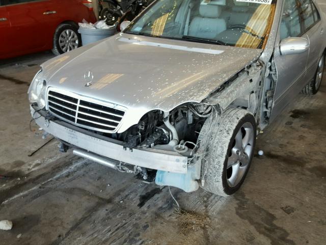 WDBRF52H76A853325 - 2006 MERCEDES-BENZ C GENERATI SILVER photo 9