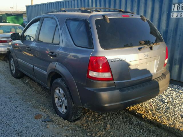 KNDJC733345224785 - 2004 KIA SORENTO EX BLUE photo 3