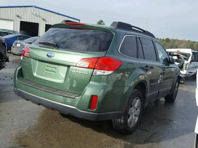 4S4BRCCC3B3423092 - 2011 SUBARU OUTBACK 2. GREEN photo 4