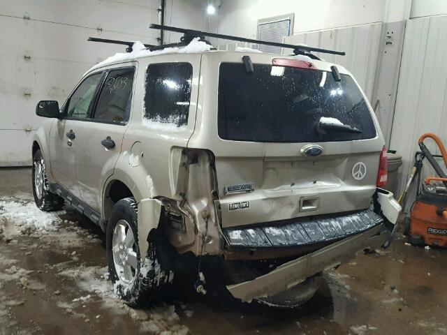 1FMCU9D74BKA46625 - 2011 FORD ESCAPE XLT TAN photo 3