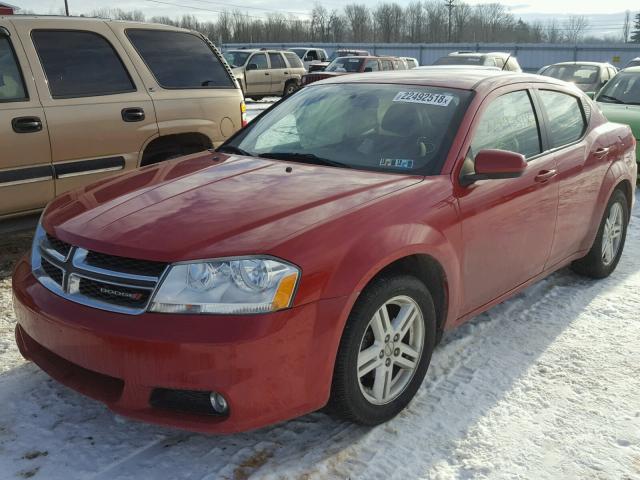 1C3CDZCB7DN625141 - 2013 DODGE AVENGER SX RED photo 2