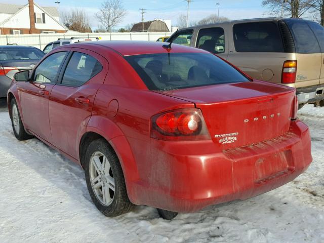 1C3CDZCB7DN625141 - 2013 DODGE AVENGER SX RED photo 3