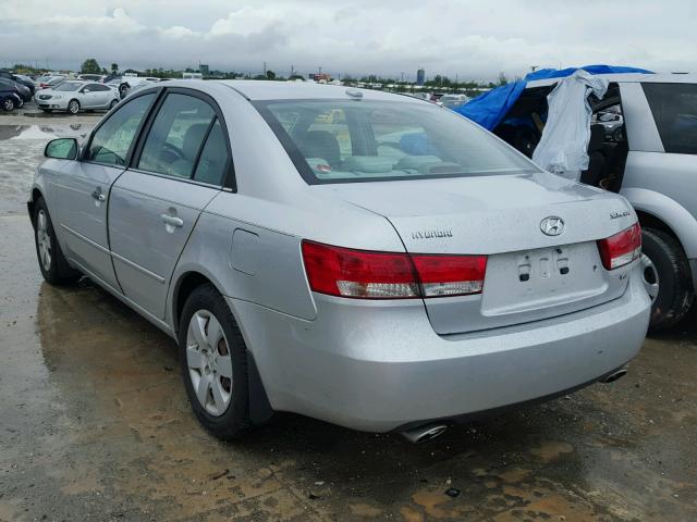 5NPET46F38H309136 - 2008 HYUNDAI SONATA GLS SILVER photo 3