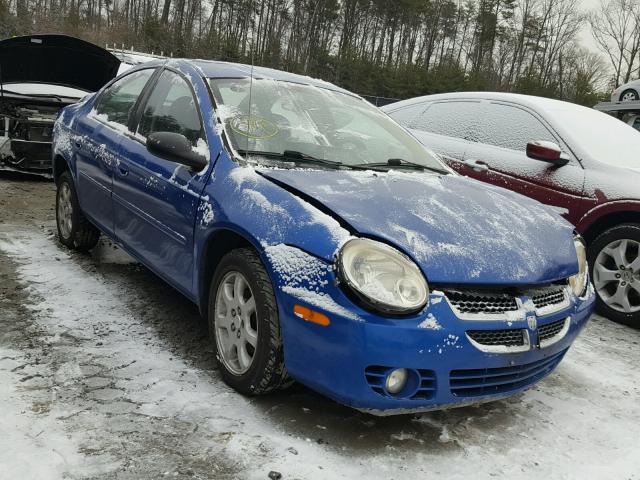 1B3ES56C54D625685 - 2004 DODGE NEON SXT BLUE photo 1