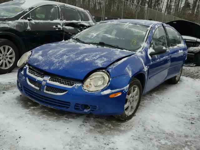 1B3ES56C54D625685 - 2004 DODGE NEON SXT BLUE photo 2