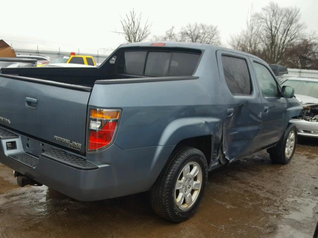 2HJYK16496H566672 - 2006 HONDA RIDGELINE TEAL photo 4