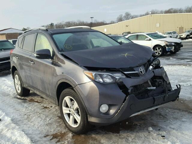 JTMRFREV5ED072293 - 2014 TOYOTA RAV4 XLE GRAY photo 1