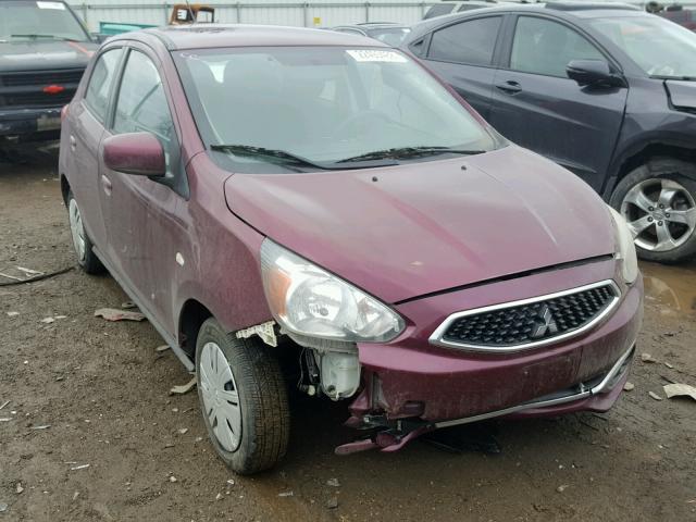 ML32A3HJ2HH011411 - 2017 MITSUBISHI MIRAGE ES MAROON photo 1