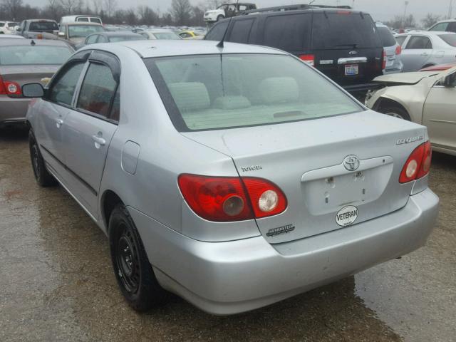 1NXBR32E65Z480498 - 2005 TOYOTA COROLLA CE SILVER photo 3