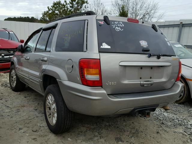 1J4GX58NX2C110279 - 2002 JEEP GRAND CHER GRAY photo 3