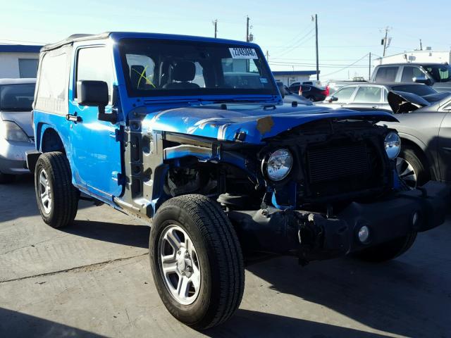1C4AJWAG9GL272152 - 2016 JEEP WRANGLER S BLUE photo 1