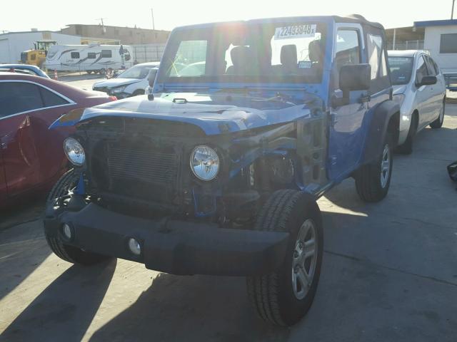 1C4AJWAG9GL272152 - 2016 JEEP WRANGLER S BLUE photo 2