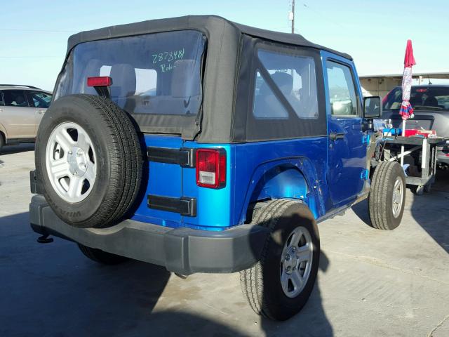 1C4AJWAG9GL272152 - 2016 JEEP WRANGLER S BLUE photo 4