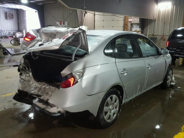 KMHDU46DX8U567727 - 2008 HYUNDAI ELANTRA GL SILVER photo 4