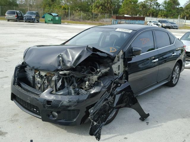 3N1AB7AP8EY288322 - 2014 NISSAN SENTRA S BLACK photo 2