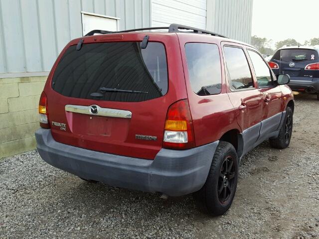 4F2YZ02B13KM14551 - 2003 MAZDA TRIBUTE DX MAROON photo 4