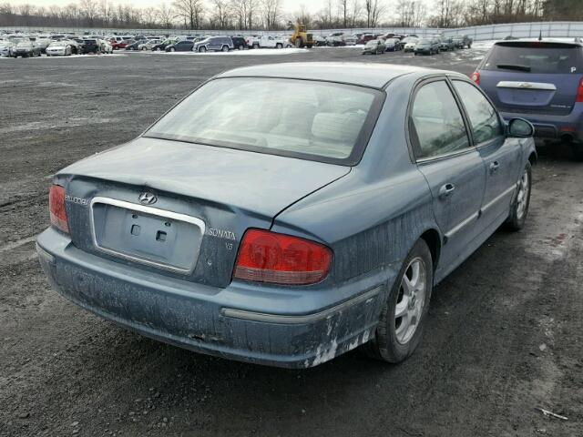 KMHWF35H35A167801 - 2005 HYUNDAI SONATA GLS TEAL photo 4