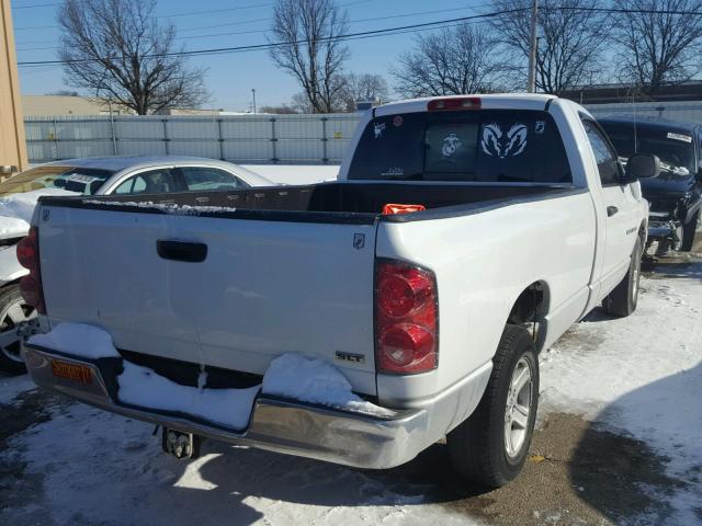 1D7HA16P57J514978 - 2007 DODGE RAM 1500 S WHITE photo 4