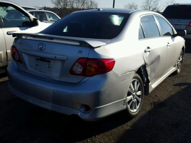 2T1BU4EEXAC324024 - 2010 TOYOTA COROLLA BA SILVER photo 4