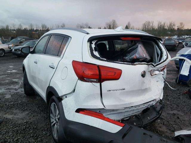 KNDPCCAC9F7739691 - 2015 KIA SPORTAGE E WHITE photo 3