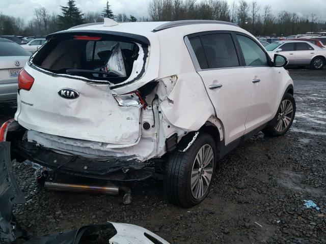 KNDPCCAC9F7739691 - 2015 KIA SPORTAGE E WHITE photo 4