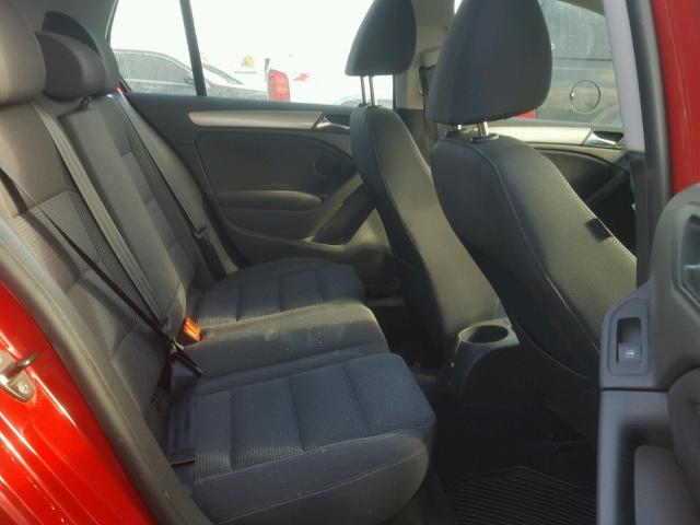 WVWDA7AJ2BW339213 - 2011 VOLKSWAGEN GOLF RED photo 6