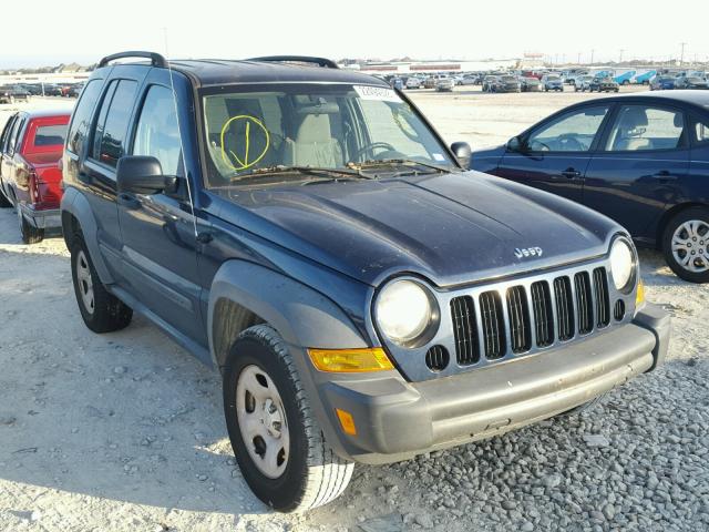 1J4GL48K07W500552 - 2007 JEEP LIBERTY SP BLUE photo 1