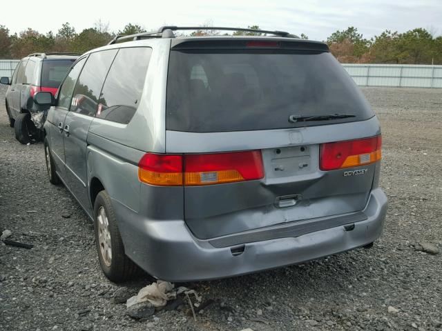 5FNRL18612B035275 - 2002 HONDA ODYSSEY EX GRAY photo 3