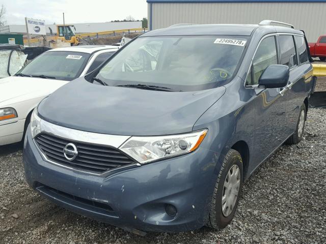 JN8AE2KP2C9032691 - 2013 NISSAN QUEST BLUE photo 2