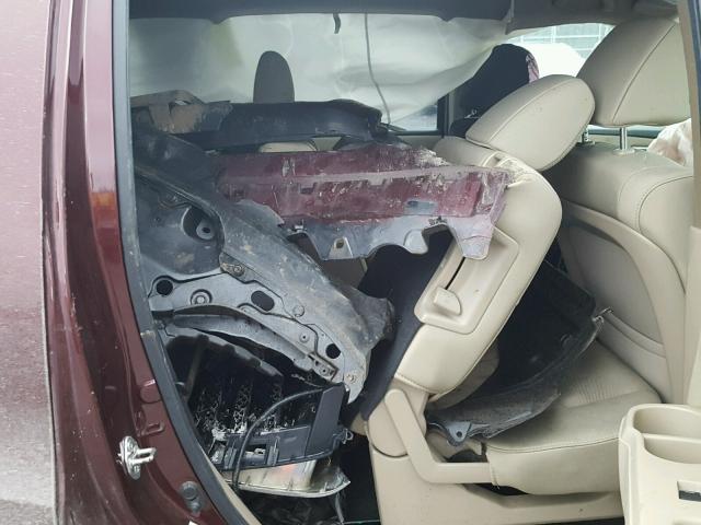 5FNYF4H27DB039528 - 2013 HONDA PILOT LX BURGUNDY photo 6