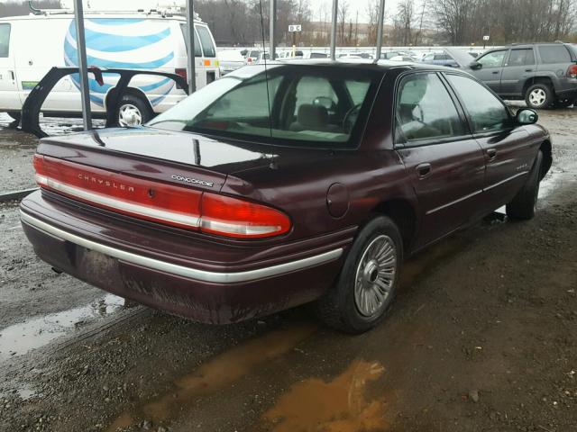 2C3HD56TXTH121788 - 1996 CHRYSLER CONCORDE L MAROON photo 4