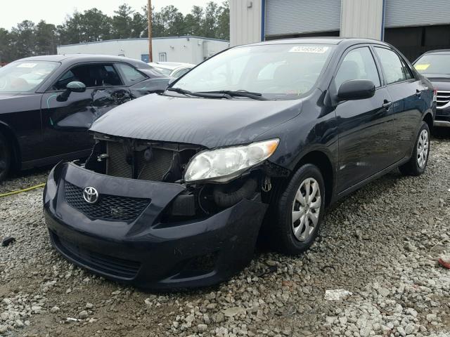 1NXBU4EE6AZ207345 - 2010 TOYOTA COROLLA BA BLACK photo 2