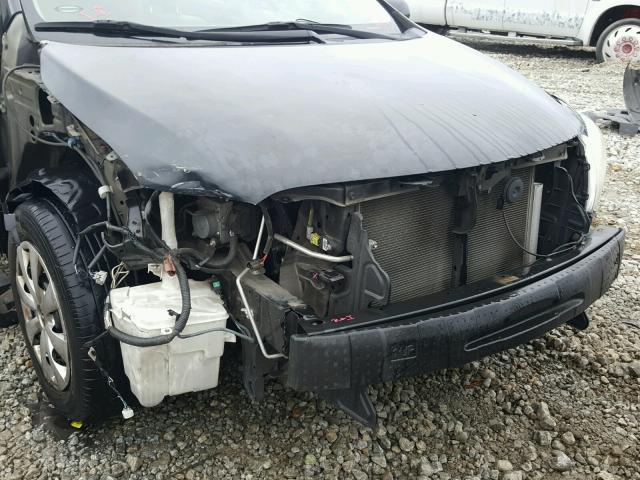 1NXBU4EE6AZ207345 - 2010 TOYOTA COROLLA BA BLACK photo 9