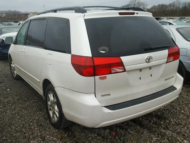 5TDZA22C35S222804 - 2005 TOYOTA SIENNA XLE WHITE photo 3