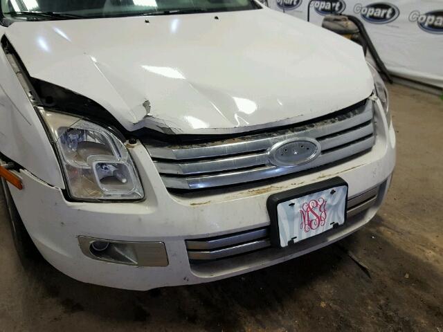 3FAHP08Z78R105346 - 2008 FORD FUSION SEL WHITE photo 9