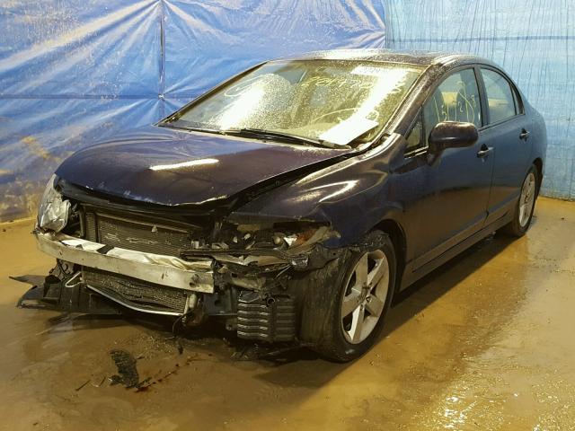 1HGFA16896L137053 - 2006 HONDA CIVIC EX BLUE photo 2