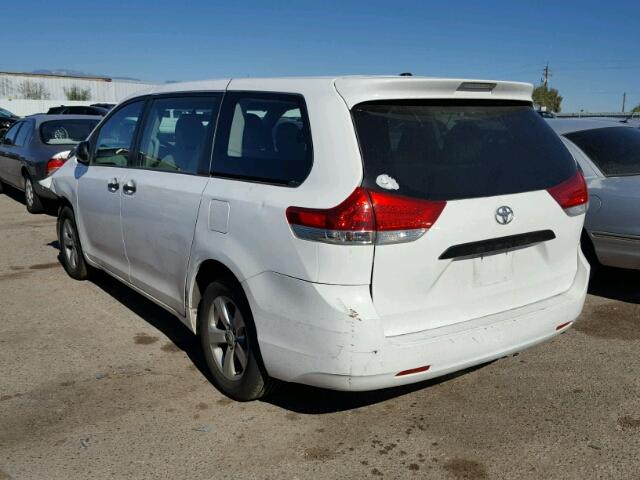 5TDKA3DC7BS006387 - 2011 TOYOTA SIENNA BAS WHITE photo 3