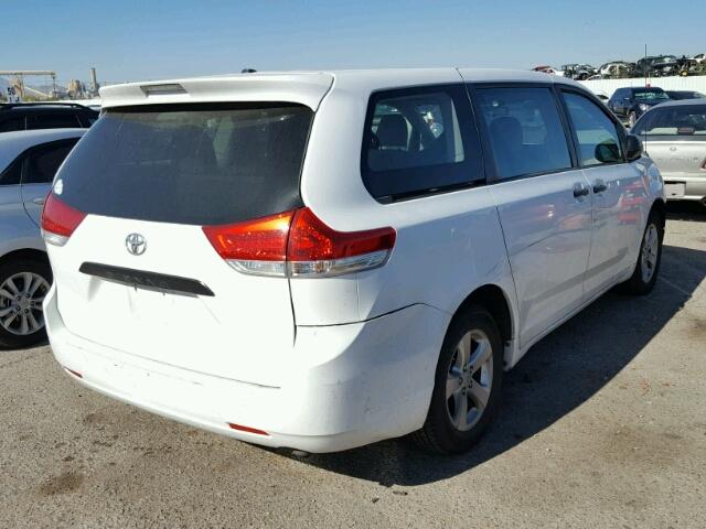 5TDKA3DC7BS006387 - 2011 TOYOTA SIENNA BAS WHITE photo 4