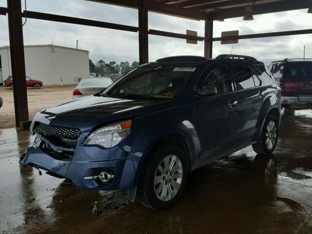 2CNALPEC2B6320126 - 2011 CHEVROLET EQUINOX LT BLUE photo 2