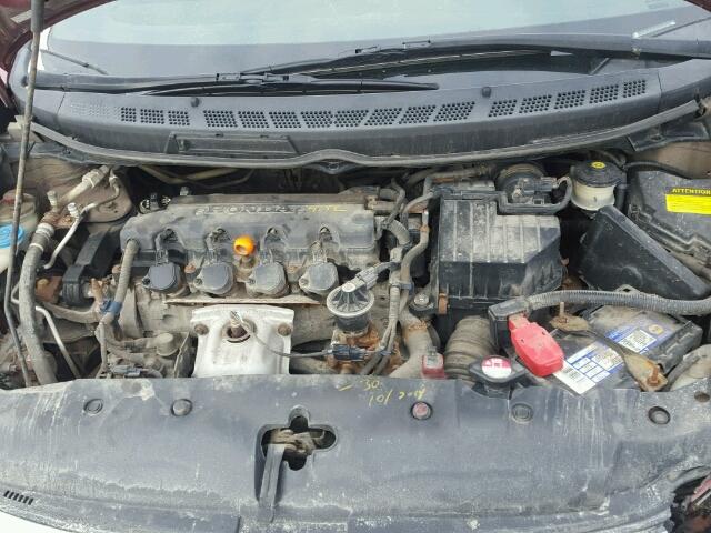 2HGFA16536H025481 - 2006 HONDA CIVIC LX BURGUNDY photo 7