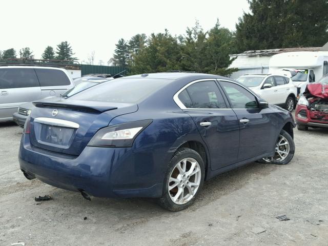 1N4AA5APXAC800708 - 2010 NISSAN MAXIMA S BLUE photo 4