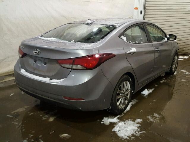 KMHDH4AE4EU117412 - 2014 HYUNDAI ELANTRA SE SILVER photo 4