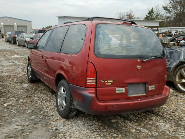 4N2DN11W4TD820393 - 1996 NISSAN QUEST XE MAROON photo 3