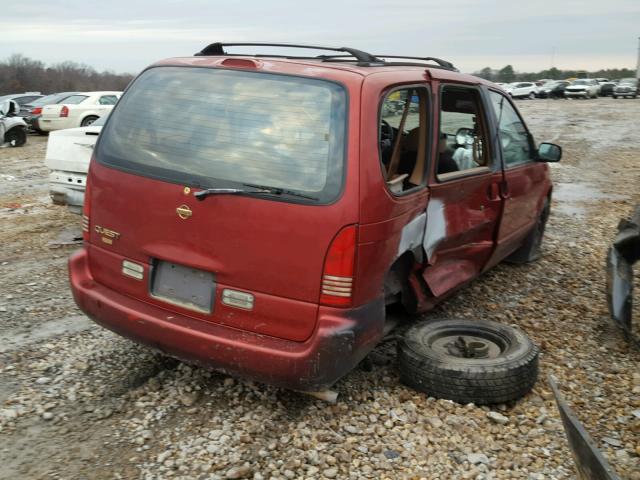 4N2DN11W4TD820393 - 1996 NISSAN QUEST XE MAROON photo 4