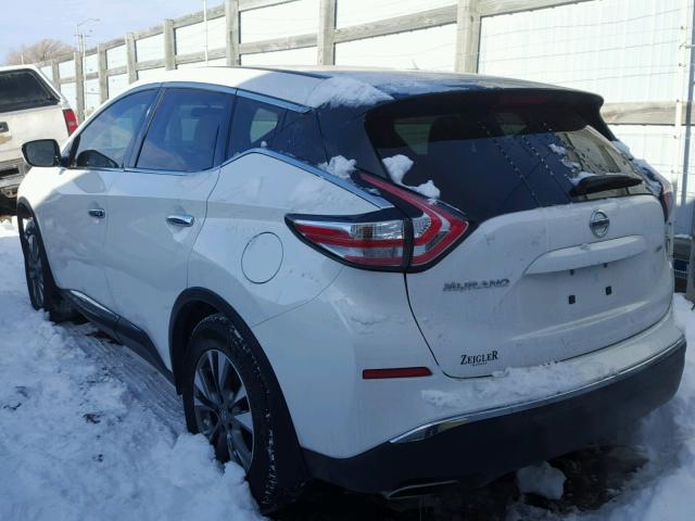 5N1AZ2MH1FN241336 - 2015 NISSAN MURANO S WHITE photo 3