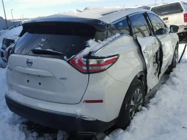 5N1AZ2MH1FN241336 - 2015 NISSAN MURANO S WHITE photo 4