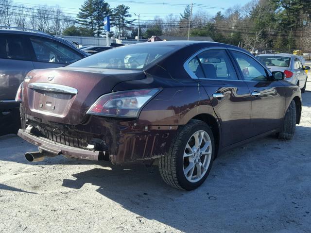 1N4AA5AP5EC486729 - 2014 NISSAN MAXIMA S MAROON photo 4