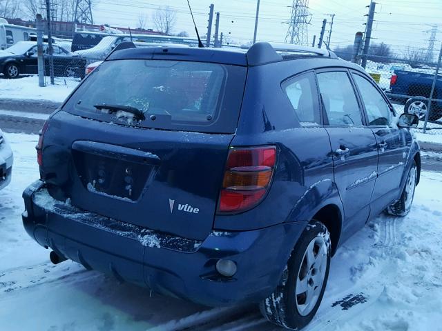 5Y2SL63895Z402865 - 2005 PONTIAC VIBE BLUE photo 4